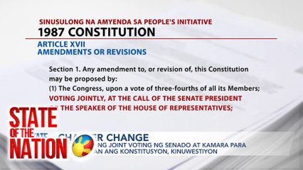 STATE OF THE NATION: AYUDA KAPALIT NG PIRMA PARA SA CHA-CHA