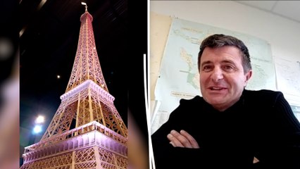 La tour Eiffel en allumettes de Richard sera finalement dans le « Guinness World Records »