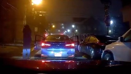 Driver narrowly avoids armed carjacking by smashing suspect’s car
