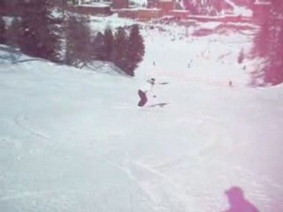 lili en snowboard la plagne 2008