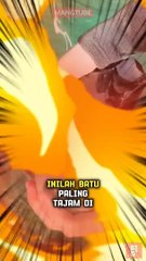 Batu yang sangat tajam . Lebih tajam dari silet