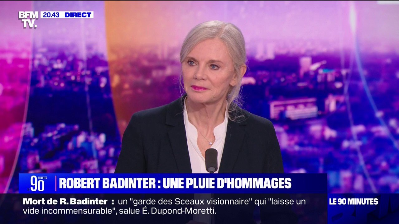 Mort de Robert Badinter: "Un homme exceptionnel" qui "mériterait d'entrer au Panthéon", pour l'ancienne garde des Sceaux, Élisabeth Guigou