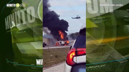 Avioneta se estrella contra un vehículo en una carretera de Florida, EU