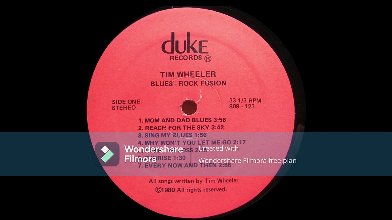 Tim Wheeler – Blues-Rock Fusion  Rock, Blues, Hard Rock 1980.