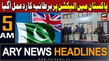 ARY News 5 AM Headlines | 10th February 2024 | United States