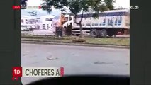 Cochabamba: choferes se van a los golpes cuando hacían fila por combustible en la avenida Ingavi