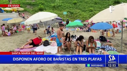 Santa María del Mar: disponen aforo de 1500 personas a tres playas
