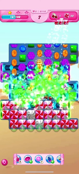 Candy crush: 10/2 level 6116 gameplay