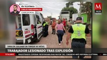 En Sinaloa, un trabajador fue lesionado tras explosión de un tanque de diésel