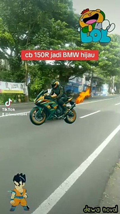 cb 150R jadi BMW hijau