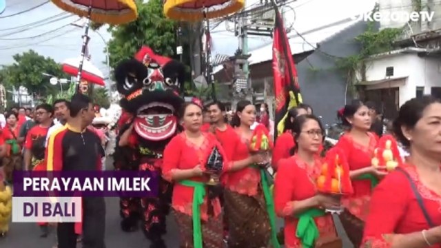Unik, Kirab Ritual Tolak Bala Meriahkan Perayaan Imlek di Kuta Bali