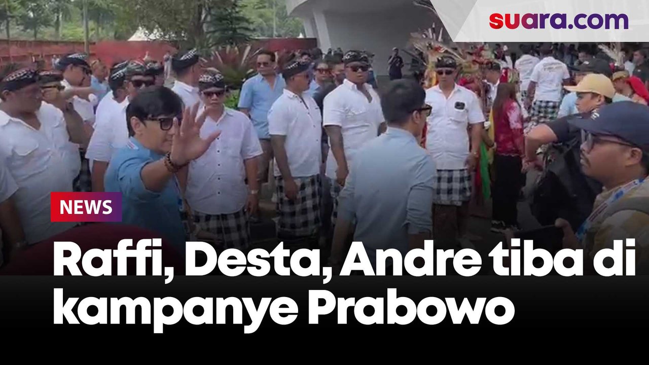 Rafi Ahmad, Desta hingga Andre Taulani tiba di acara kampanye akbar ...