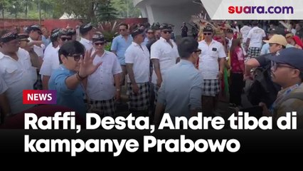 Rafi Ahmad, Desta hingga Andre Taulani tiba di acara kampanye akbar Prabowo-Gibran