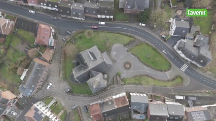 Le Brabant wallon vu du ciel : Villers-la-Ville et son église