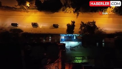 Teröristbaşı Abdullah Öcalan'ın posterini köprüye asan kişiler yakalandı