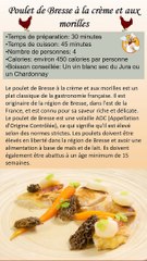 Poulet de Bresse à la crème et aux morilles