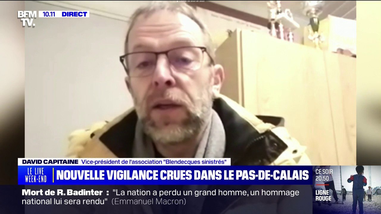 Vigilance crues dans le Pas-de-Calais: "Nous sommes tous stressés", confie le vice-président de l'association Blendecques sinistrés