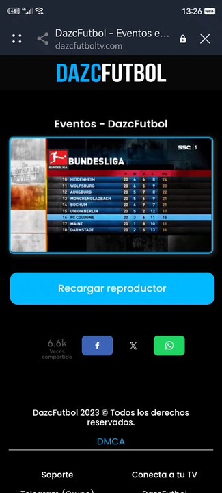 شرح الموقع الاسباني لنقل المباريات