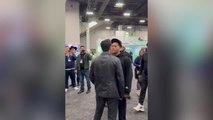 Dos boxeadores se pelean en Las Vegas antes de combate