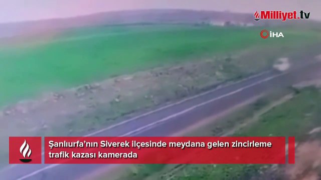 Şanlıurfa'da 6 kişinin yaralandığı zincirleme kaza kamerada