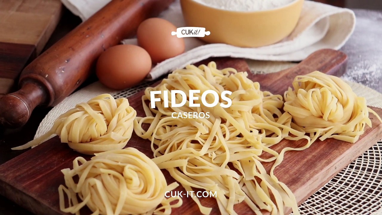 FIDEOS CASEROS completamente a mano | Pasta Casera - CUKit!