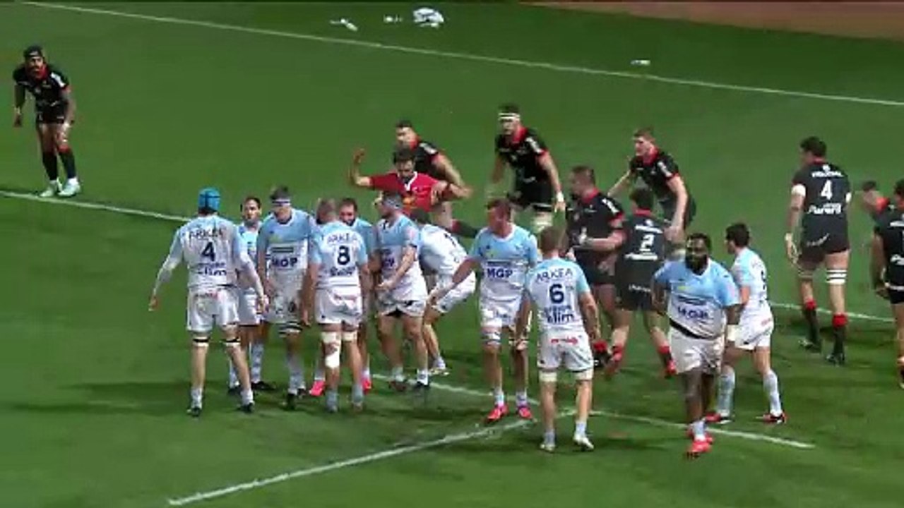 TOP 14 - Essai de Guillaume MARTOCQ (AB) - Stade Toulousain - Aviron Bayonnais
