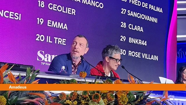 Sanremo, Amadeus Dispiaciuto per i fischi a Geolier