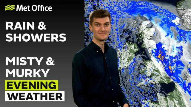 Met Office Evening Weather Forecast 10/02/24 - Cloudy with outbreaks of rain tonight