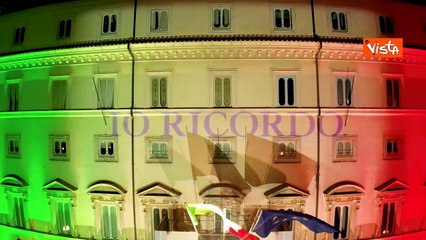 "Io Ricordo", il messaggio tricolore su Palazzo Chigi per le vittime delle Foibe