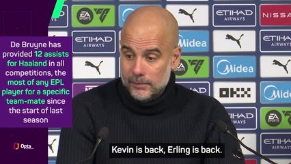 Haaland and De Bruyne are back - Guardiola hails City's deadly duo