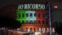 Giorno del Ricordo, il Colosseo illuminato con il tricolore e la scritta ?Io ricordo?