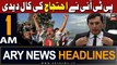 ARY News 1 AM Headlines | 11th February 2024 | PTI called for protest - Barrister Gohar announcement