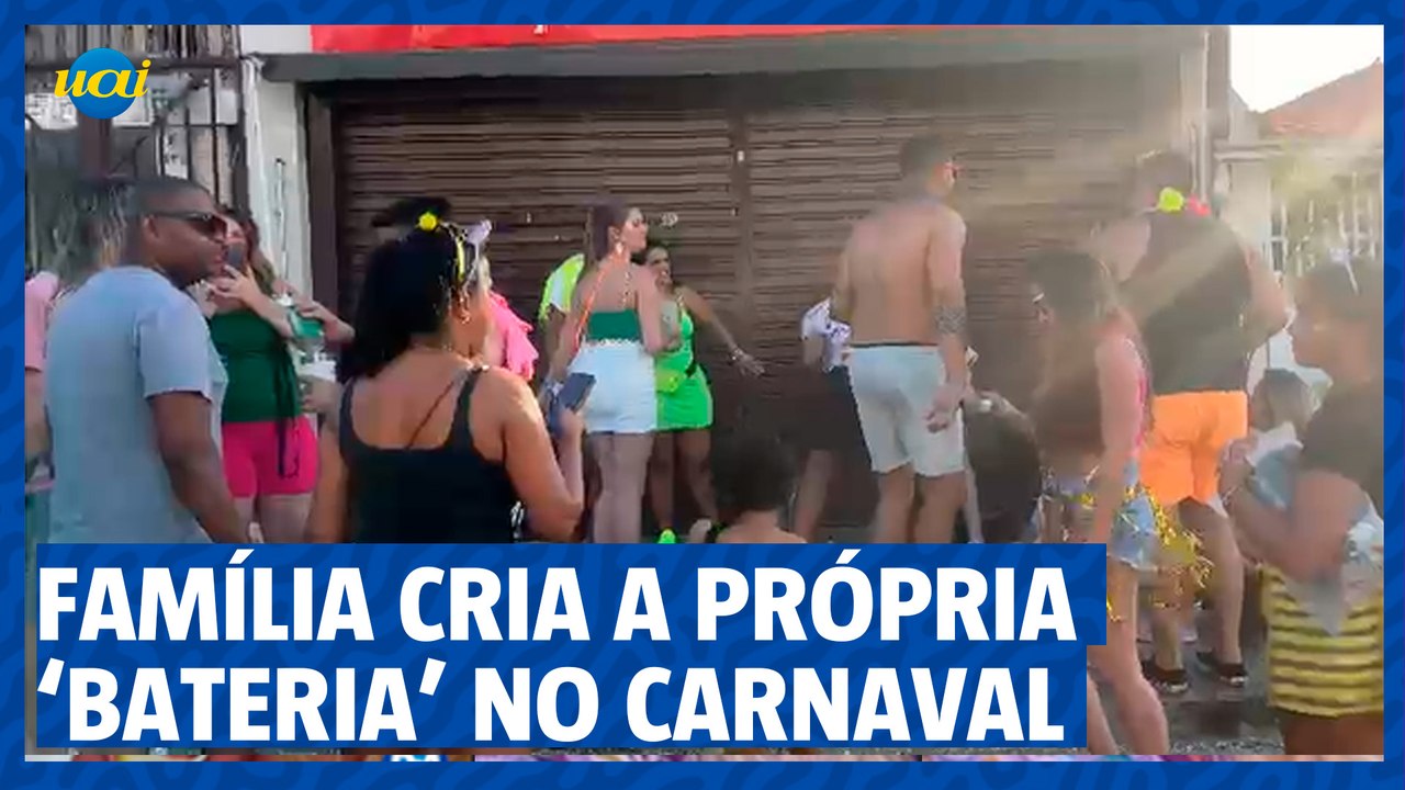 Família cria a própria bateria no Carnaval