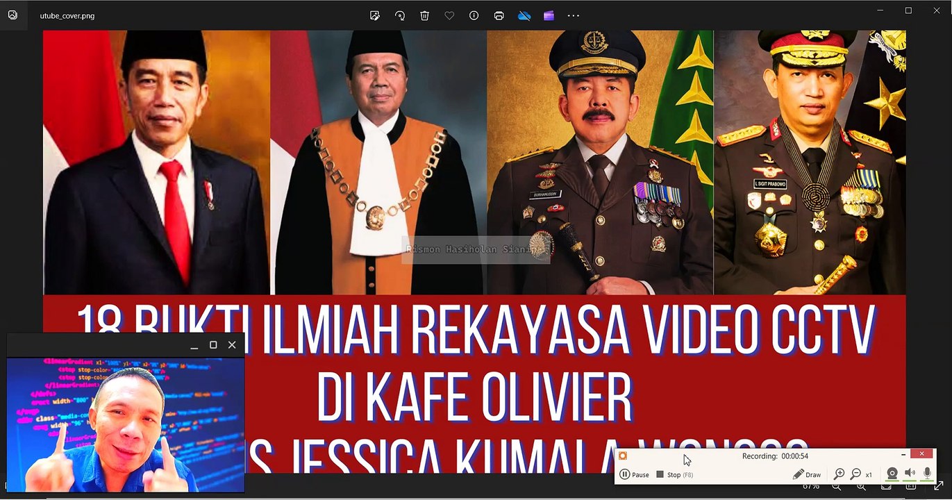 RANGKUMAN 18 BUKTI ILMIAH REKAYASA VIDEO CCTV OLEH MUHAMMAD NUH AL-AZHAR DAN CHRISTOPHER HARIMAN RIANTO