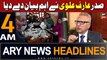 ARY News 4 AM Headlines 11th February 2024 | Election 2024 Result-President Arif Alvi In Action