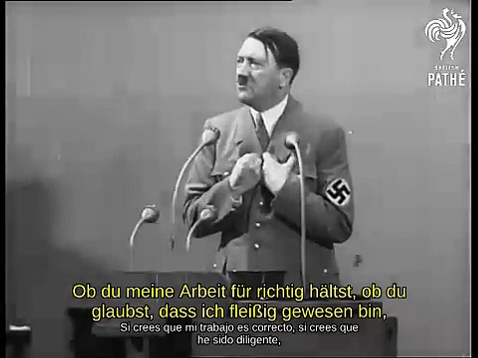 Adolf Hitler Speech at Krupp Factory in Germany (1935)  British Pathé sub español