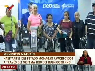 Monagas | Ciudadanos fueron favorecidos con ayudas técnicas a través del sistema 1x10