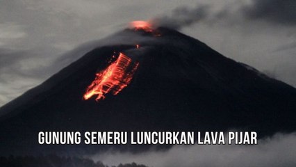 Gunung Semeru Keluarkan Guguran Lava Pijar. Warga Lumajang Rasakan Gemuruh