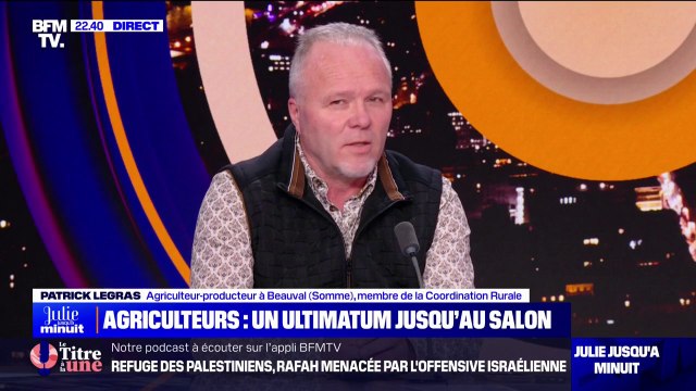 Revendications des agriculteurs: Le gros dossier, c'est l'Europe , pour Patrick Legras (Coordination rurale)