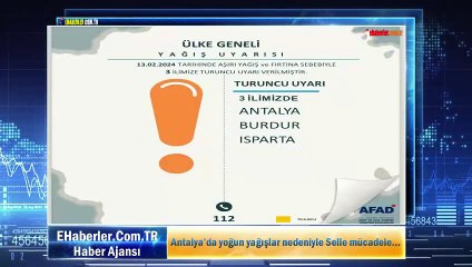 Antalya’da yoğun yağışlar nedeniyle Selle mücadele...