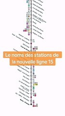 Ligne 15 le noms des nouvelles stations