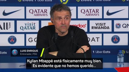 Luis Enrique confirma a Mbappé para el miércoles: "Estará al 100%, seguro"