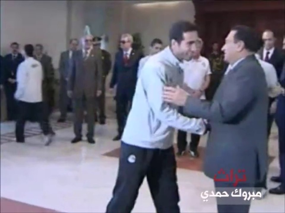 تكريم مبارك للمنتخب الوطني يوم 11 فبراير 2008