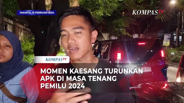 Momen Kaesang Copot Baliho Caleg PSI di Masa Tenang Pemilu 2024