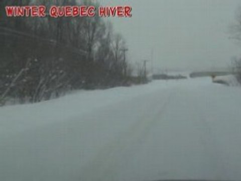 Winter Quebec Hiver Conduire sur la Neige..