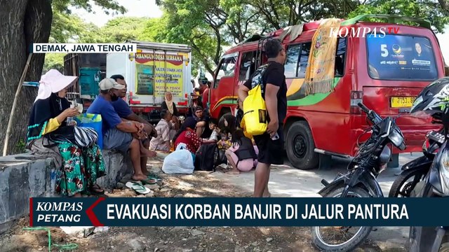 Hingga Sore Ini Banjir Masih Merendam Jalur Pantura Demak, Proses Evakuasi Warga Terus Dilakukan