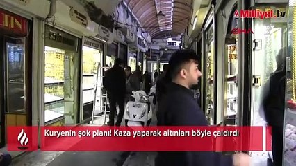 Kuryenin şok planı! Kaza yaparak altınları böyle çaldırdı