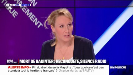 Marion Maréchal: "Je n'ai pas envie de rendre un hommage politique" à Robert Badinter