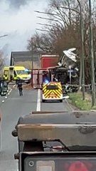 Mouscron - accident entre camions