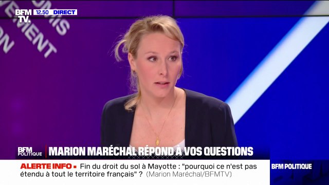 Affaire Benoît Jacquot: Marion Maréchal estime que c'est une bonne chose quand les femmes osent aller porter plainte mais insiste sur la présomption d'innocence